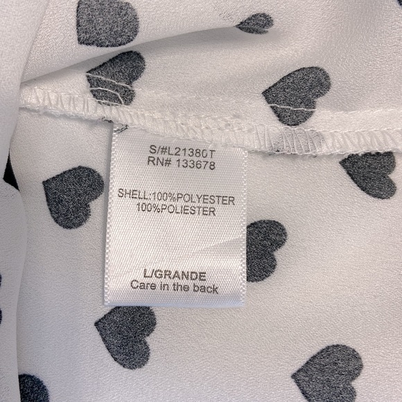 Love Tree black and white polka heart blouse - Picture 9 of 9